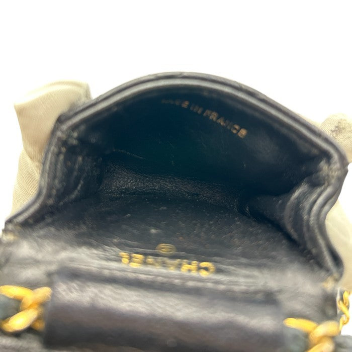 CHANEL シャネル マトラッセ マイクロミニ チェーン ショルダーバッグ ブランド 鞄 ミニ レディース レザー 中古 W４