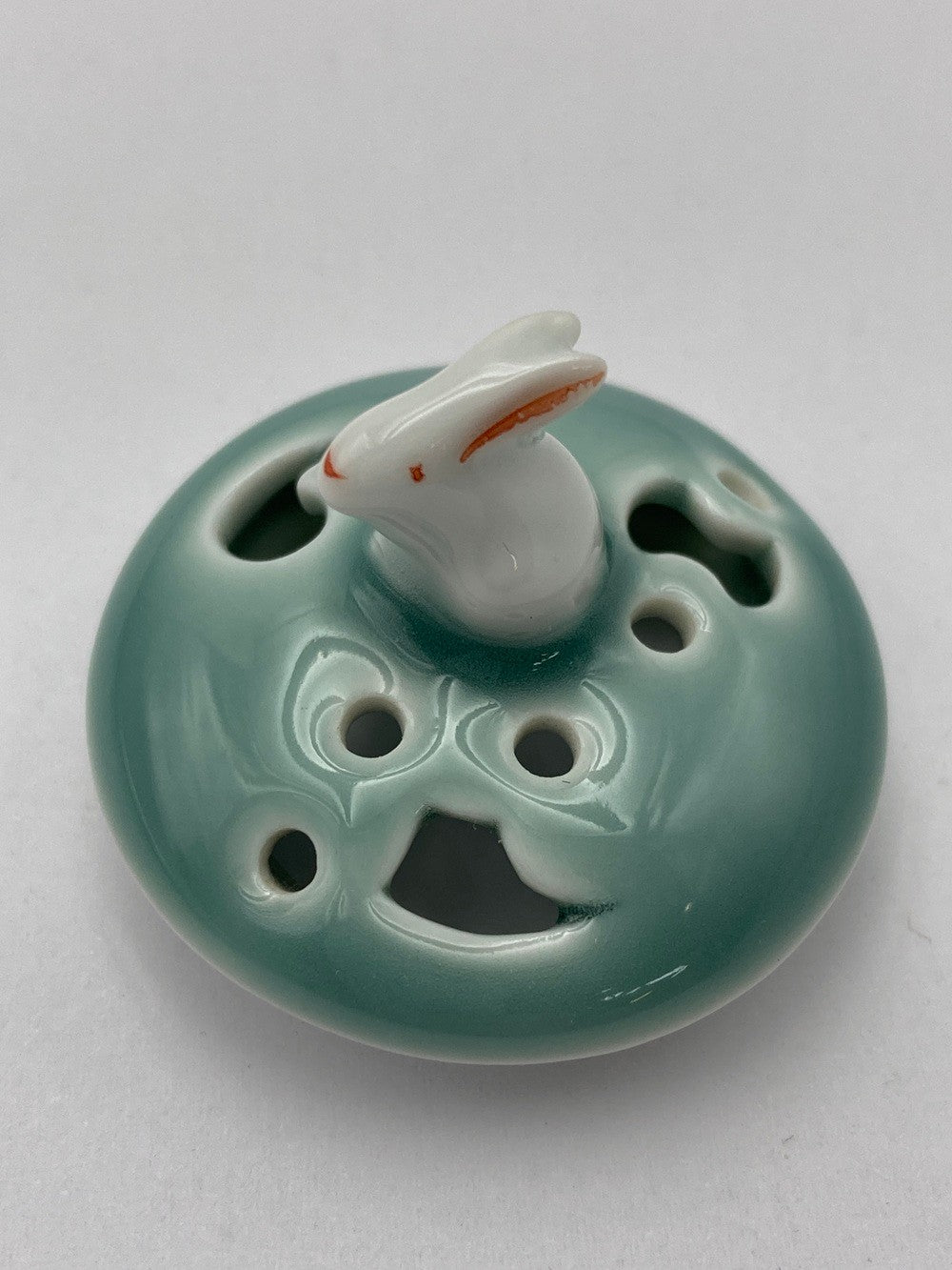 有田焼 深川青磁 1号香炉 3781-340 中古 D4