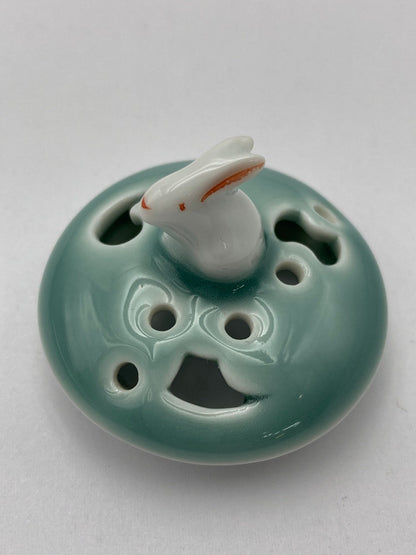 有田焼 深川青磁 1号香炉 3781-340 中古 D4