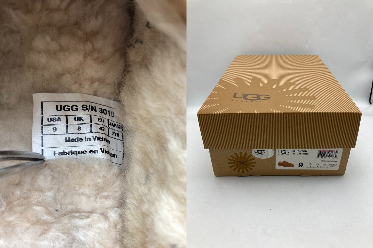 UGG KENTON アグ ケントン スリッポン ムートンシューズ 3010 サイズ27cm 中古 D4