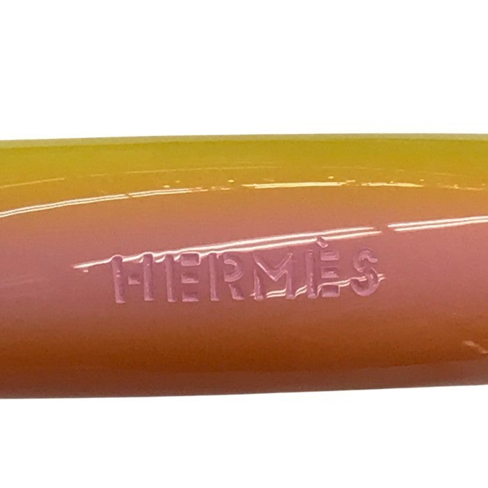 HERMES エルメス フュージョン ラッカーウッド バングル レディース ブレスレット ジュエリー グラデーション イエロー/ピンク/オレンジ 中古 T1