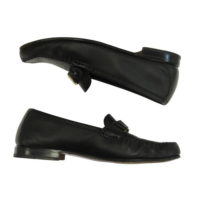 Salvatore Ferragamo フェラガモ ローファー メンズ レザー ビジネスシューズ ヴァラ ブラック 8(約26.0cm) UR20977 中古 T1