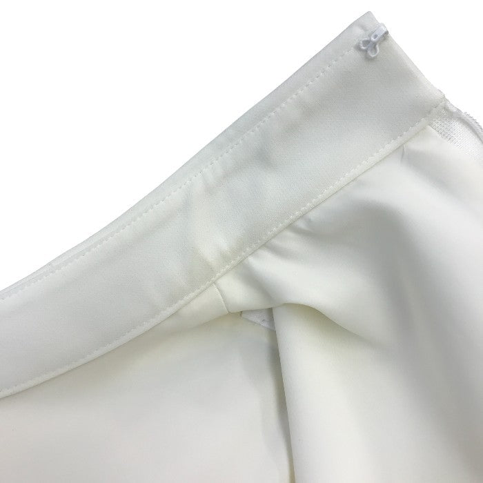 Rene ルネ ワンピース レディース ノースリーブ スリーブレス 襟付き シンプル 無地 カラードレス ホワイト 36サイズ 5416210 中古 T1