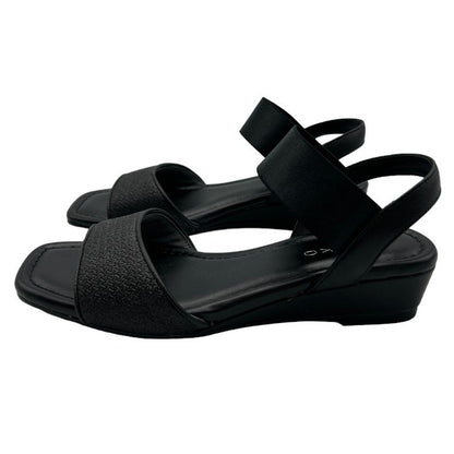 HIMIKO 卑弥呼 グリッター サンダル 22cm 641204 レディース ブラック 夏 シューズ 中古 W４