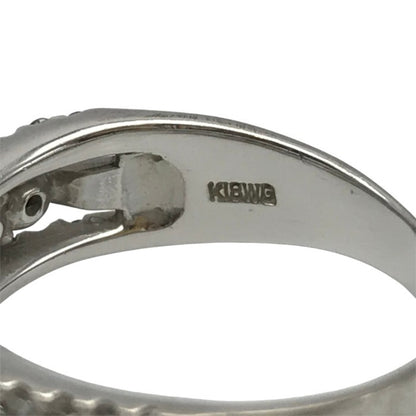 K18WG ブラックダイヤモンド1.00ct リング レディース ホワイトゴールド 13号 中古 T1