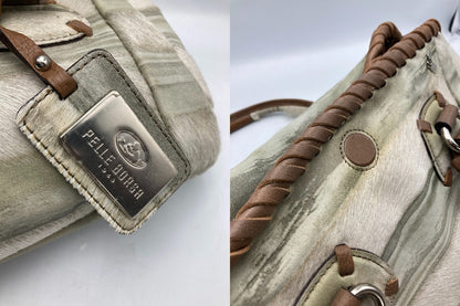 PELLE BORSA ペレボルサ ハラコ ハンドバッグ 中古 D4