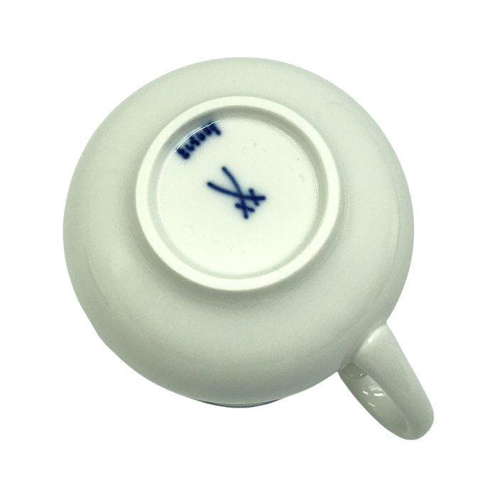 Meissen マイセン ホワイトマイセン コーヒーカップ＆ソーサー 1客 双剣マーク VIP シンプル ワンポイント C/S 825009/23582 中古 T1