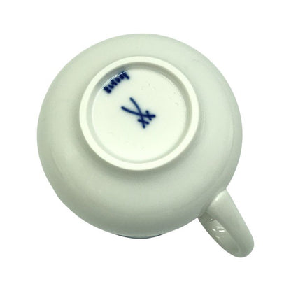 Meissen マイセン ホワイトマイセン コーヒーカップ＆ソーサー 1客 双剣マーク VIP シンプル ワンポイント C/S 825009/23582 中古 T1