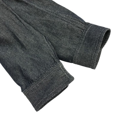 EMPORIO ARMANI エンポリオアルマーニ ジャケット メンズ コットン リネン デニム フルジップ インディゴブルー 44サイズ 3H1BD7 1D9BZ 中古 T1