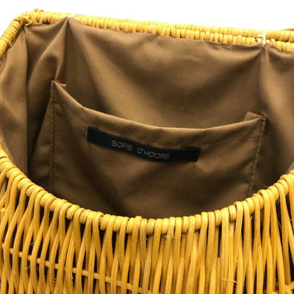 SOFIE DHOORE ソフィードール  ショルダーバッグ レディース 夏 カゴ ベージュ ラタンショルダー リボン バイカラー 中古 M1