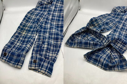 FREEWHEELERS フリーホイーラーズ Neal Cassady Railroad ベイクヘッドシャツ インディゴチェック サイズ14 メンズ 中古 D4