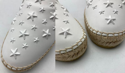 JIMMY CHOO ジミーチュウ エスパドリーユ  スタースタッズ スリッポン 191VLAD ENL サイズ41 中古 D4