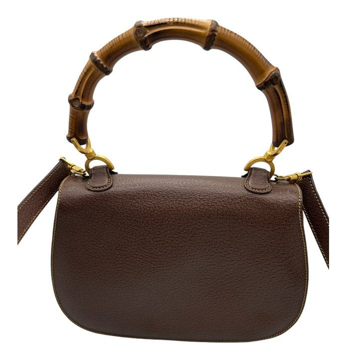 GUCCI グッチ バンブー 2WAY ショルダーバッグ 000.1448.0633 ハンドバッグ 鞄 おしゃれ 希少 ブラウン ブランド レディース 中古 W４