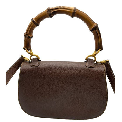 GUCCI グッチ バンブー 2WAY ショルダーバッグ 000.1448.0633 ハンドバッグ 鞄 おしゃれ 希少 ブラウン ブランド レディース 中古 W４