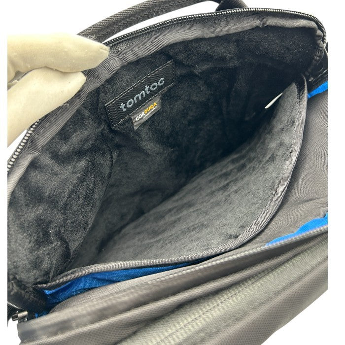 tomtoc トムトック ショルダーバッグ 鞄 ナイロン メンズ 2WAY ハンド ブラック 中古 W４
