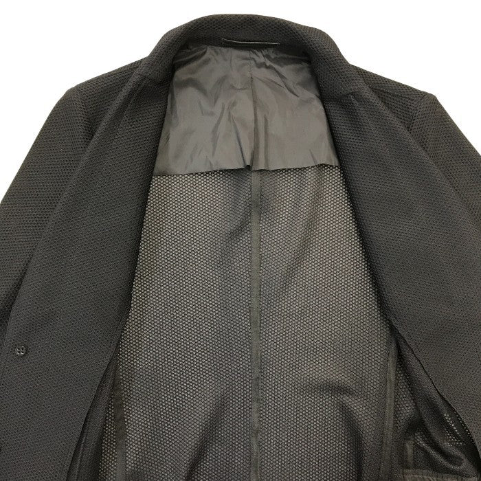GIORGIO ARMANI ジョルジオアルマーニ テーラードジャケット メンズ 春夏 メッシュ 2つボタン ブラック 46サイズ 中古 T1