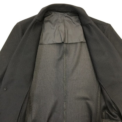 GIORGIO ARMANI ジョルジオアルマーニ テーラードジャケット メンズ 春夏 メッシュ 2つボタン ブラック 46サイズ 中古 T1
