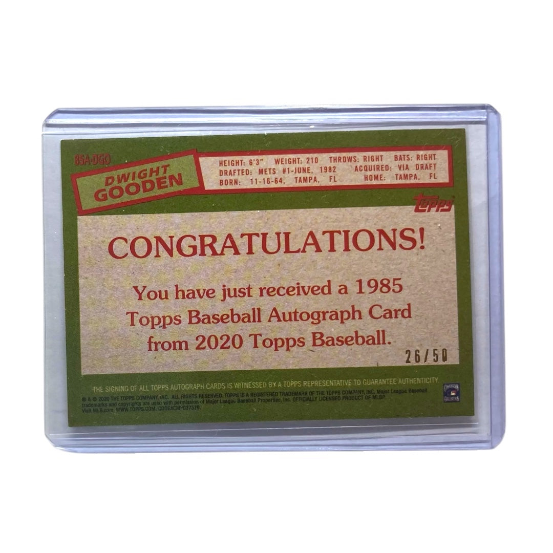 TOPPS MLBカード 35TH ANNIVERSARY DWIGHT GOODEN NEW YORK METS /50 #85A-DGO 中古 IT2