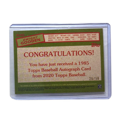 TOPPS MLBカード 35TH ANNIVERSARY DWIGHT GOODEN NEW YORK METS /50 #85A-DGO 中古 IT2