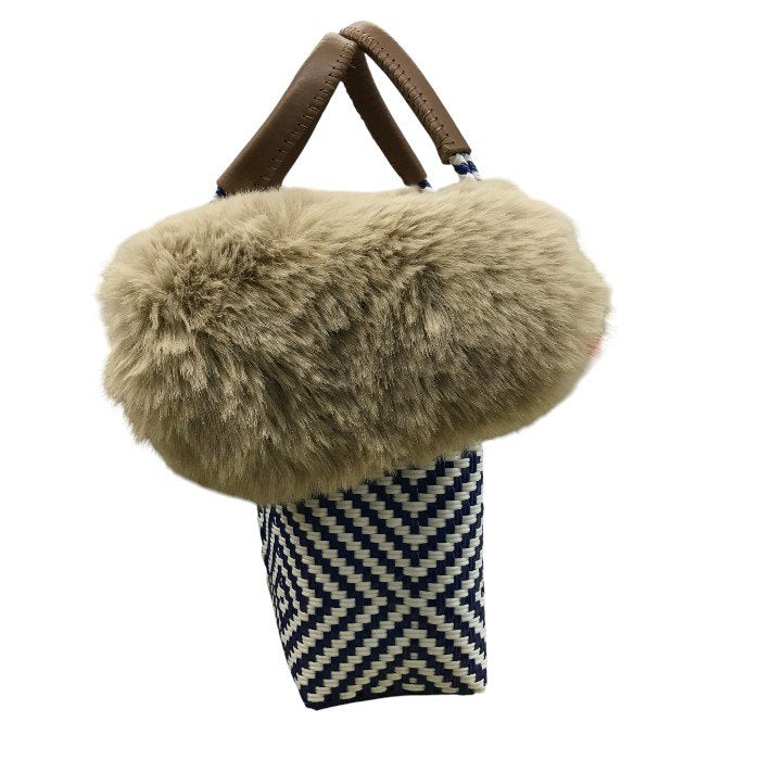 WOVEN ウーヴン メルカドバック レディース ネイビー ホワイト 中古 N1