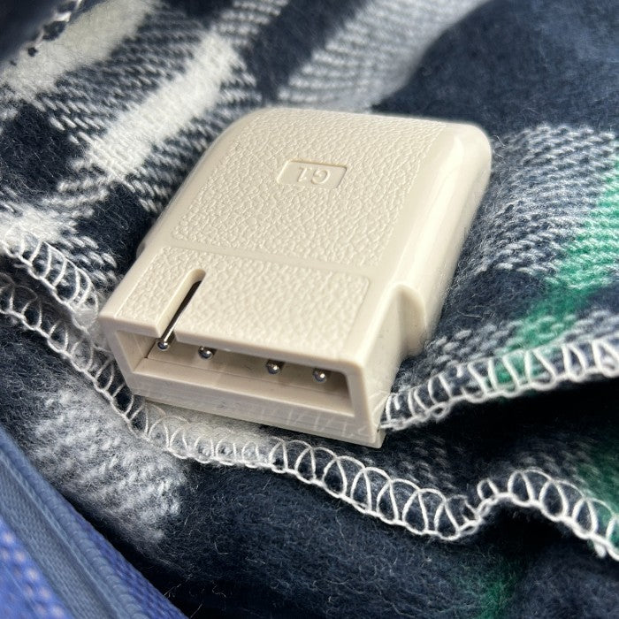 未使用品 YAMAZEN 山善 ちょっぴりおおきな 洗える電気ブランケット YBK-M1412 冬 チェック柄 ひざ掛け 暖かい 家電 中古 W４