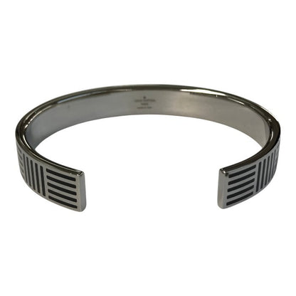 LOUIS VUITTON ルイヴィトン ジョンク・ダミエカラーズ ブレスレット レディース 金属製 バングル シルバー M62492 中古 T1