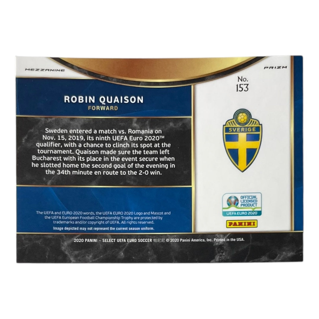 PANINI サッカーカード SELECT UEFA EURO PRIZM ROBIN QUAISON SWEDEN #153 中古 IT2