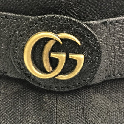 GUCCI グッチ GGキャンバス バケットハット ユニセックス GGマーモント コットン ブラック Mサイズ(58cm) 576587 中古 T1