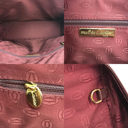 Cartier カルティエ マストライン ショルダーバッグ レディース トート A4収納 通勤/通学 ブラウン 中古 T1