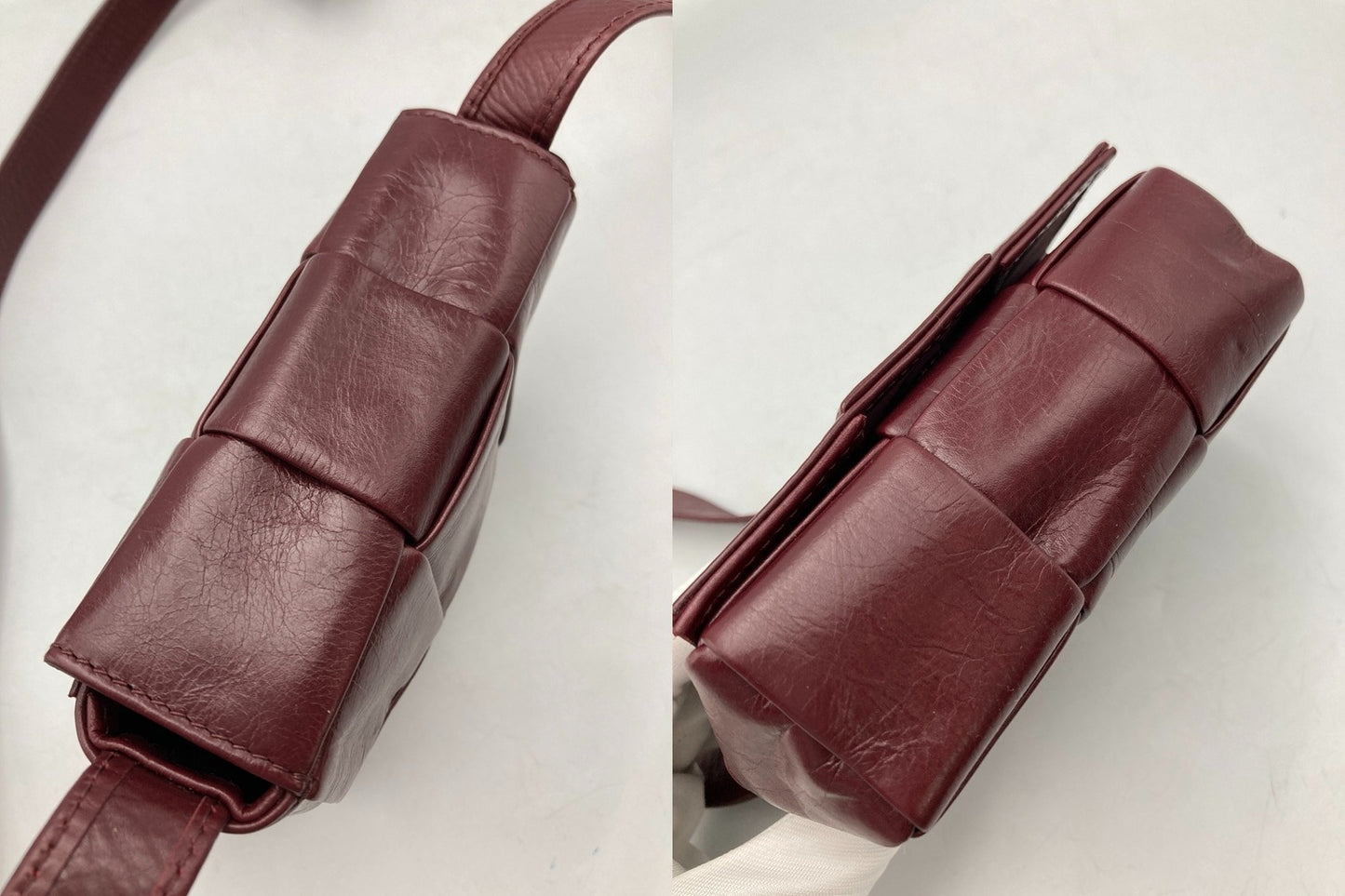 BOTTEGA VENETA CANDY CASSETTE  ボッテガヴェネタ キャンディカセット ショルダーバッグ バーガンディ 中古 D4