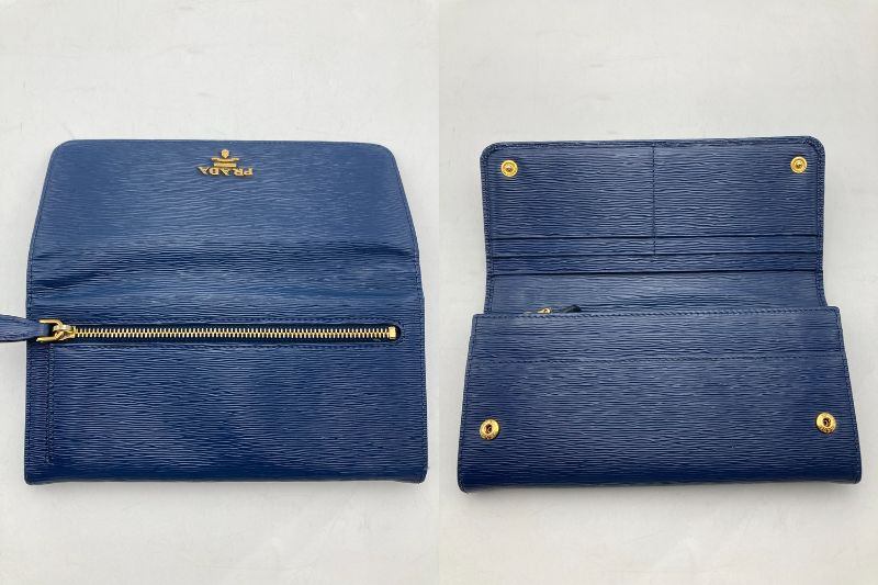 PRADA プラダ VITELLO MOVE ヴィッテロムーブ 2つ折り長財布 中古 D4