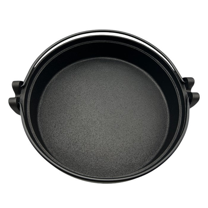 未使用品 南部鉄 すき焼き鍋 いろどり 26cm 南部鉄器 キッチン 木蓋 中古 W４