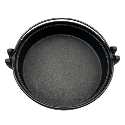 未使用品 南部鉄 すき焼き鍋 いろどり 26cm 南部鉄器 キッチン 木蓋 中古 W４