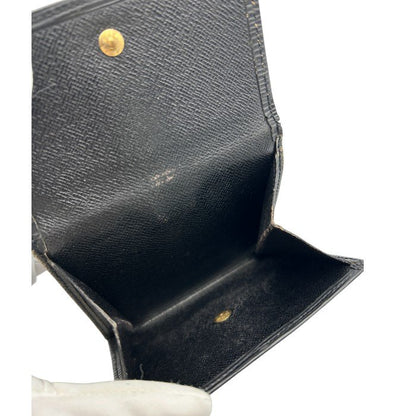 ルイ ヴィトン LOUIS VUITTON エピ ポルト モネ ビエ カルト クレディ 2つ折 ダブルホック 財布 ブラック M63482 コンパクト 小銭入れ 札入れ カード入れ ブランド 中古 W４