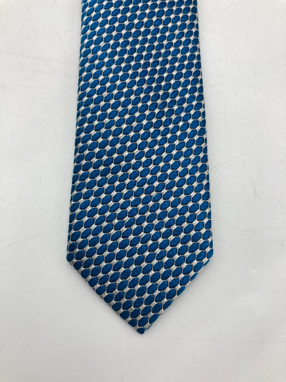 EMPORIO ARMANI エンポリオアルマーニ シルク100％ ネクタイ ドット 水玉 ブルー 中古 D4