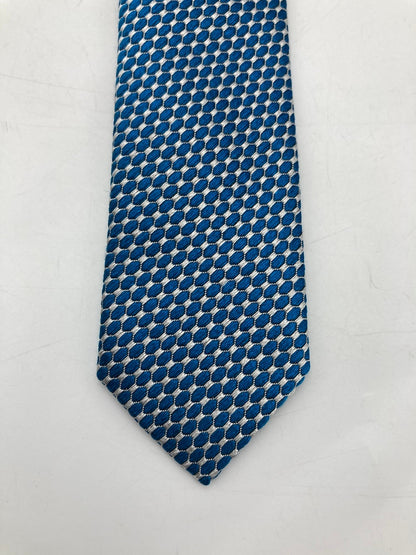 EMPORIO ARMANI エンポリオアルマーニ シルク100％ ネクタイ ドット 水玉 ブルー 中古 D4