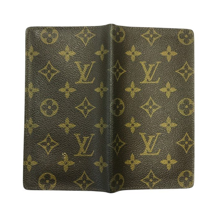 LOUIS VUITTON ルイヴィトン モノグラム ポルトカルトクレディ 円 長財布 メンズ 札入れ 小銭入れなし 旧型 ブラウン M60825 中古 T1
