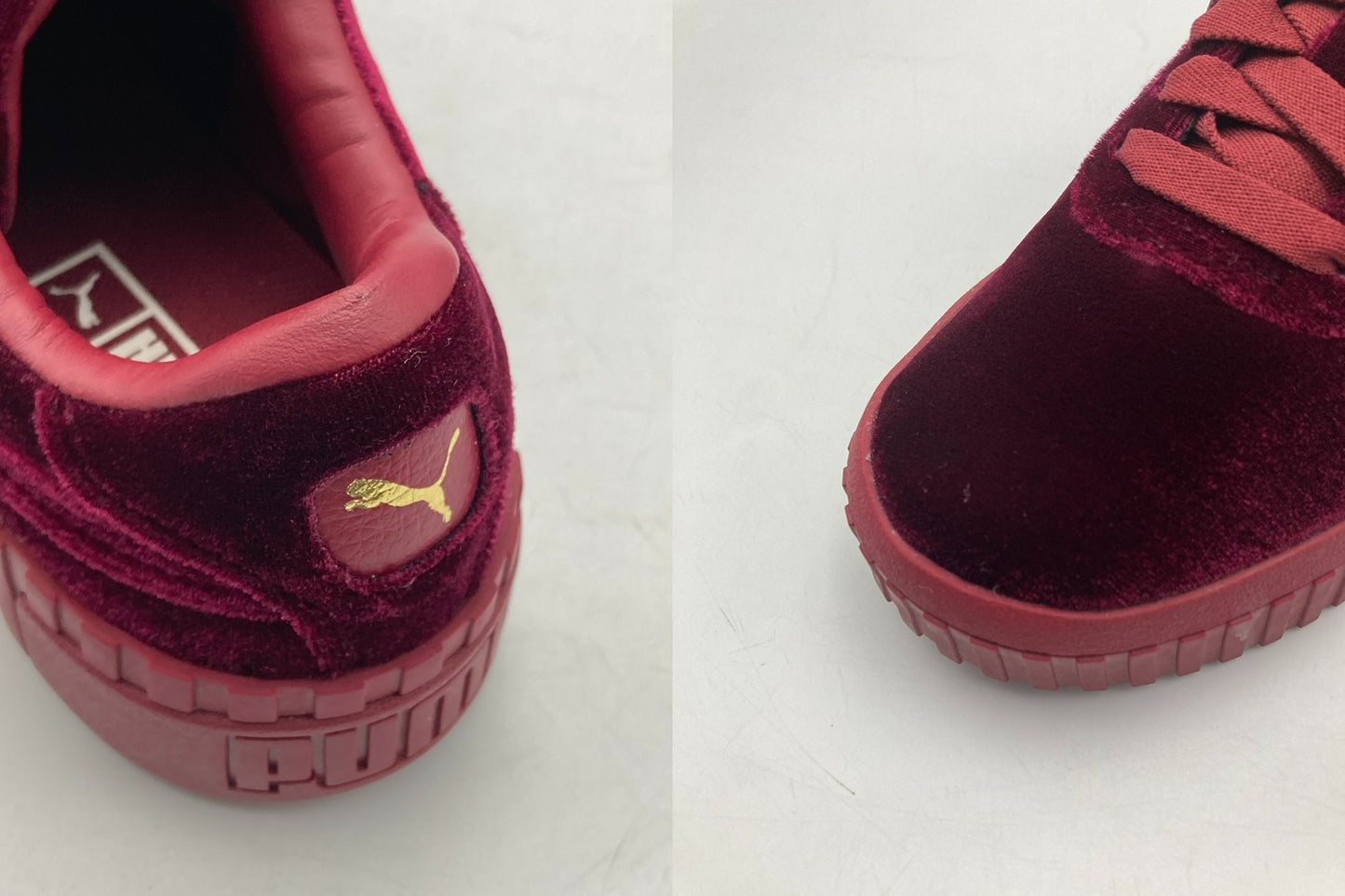 PUMA プーマ Cali ベルベット ウィメンズ スニーカー 369887 01 中古 D4