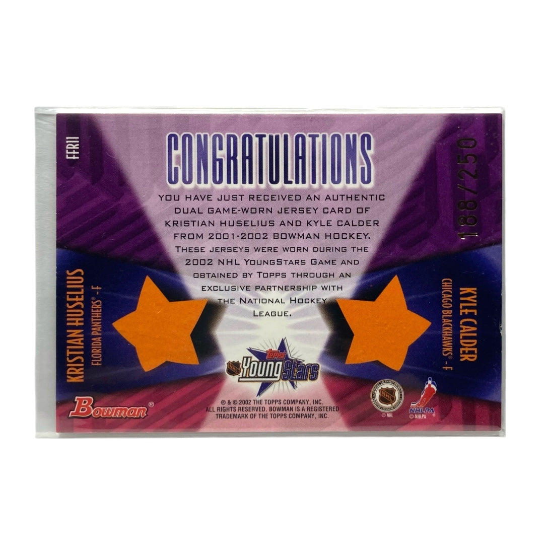 TOPPS NHLカード BOWMAN KRISTIAN HUSELIUS KYLE CALDER PANTHERS BLACKHAWKS 188/250 #FFR11 中古 IT2