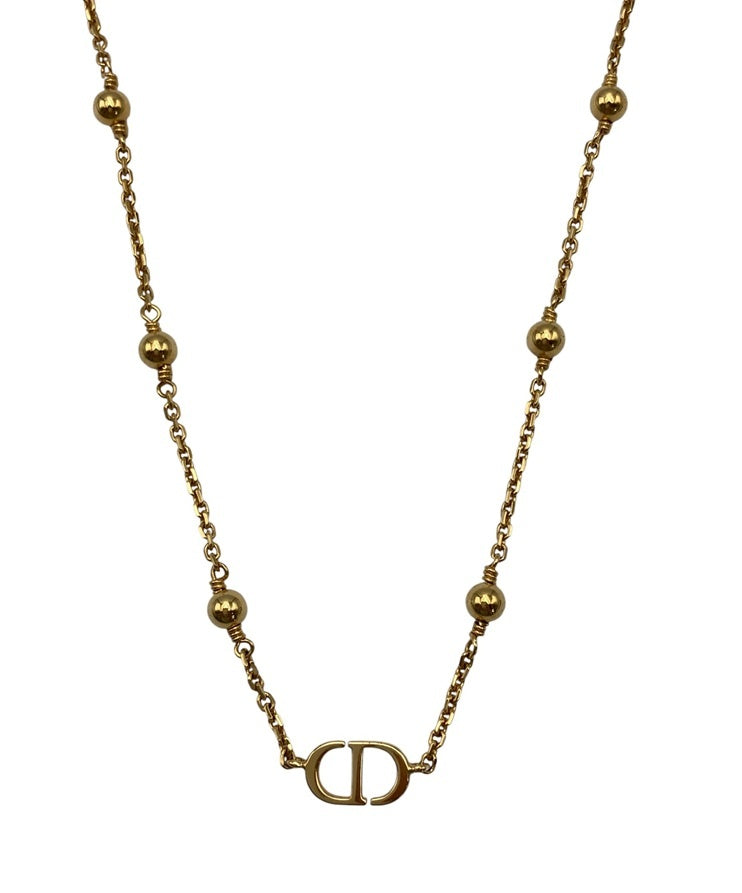 Christian Dior クリスチャンディオール CDロゴ ネックレス 中古 D4