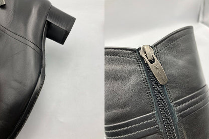 RiZComfort リズコンフォート サイドジップ レザー ショートブーツ 0603 サイズ23.0cm 中古 D4