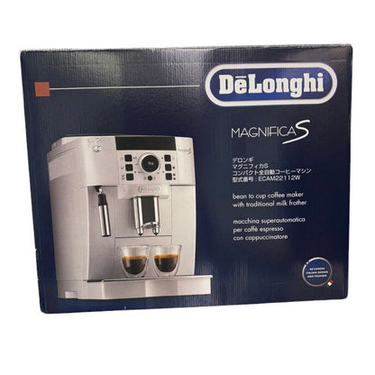 デロンギ DeLonghi 全自動コーヒーメーカー マグニフィカS ホワイト ECAM22112W キッチン家電 コーヒー 家電 中古 W1