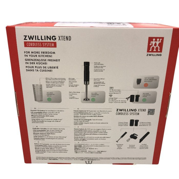 ZWILLING ツヴィリング 「 エクステンド ハンドブレンダー スターターセット (バッテリー・チャージャー付) 」 ブレンダー コードレス XTEND Z1030-457 中古 Y1