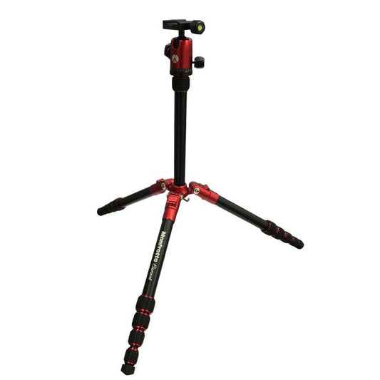 Manfrotto Element トラベル三脚 レッド スモール アルミ製  5段 コンパクト カメラ 運動会 旅行 MKELES5RD-BH 中古 T1