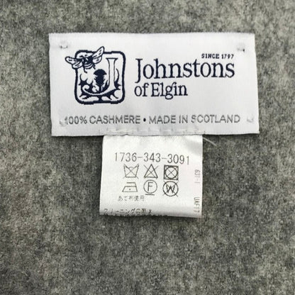 Johnstons ジョンストンズ 大判ストール ユニセックス カシミヤ100% ユナイテッドアローズ グレー 1736-343-3091 中古 T1