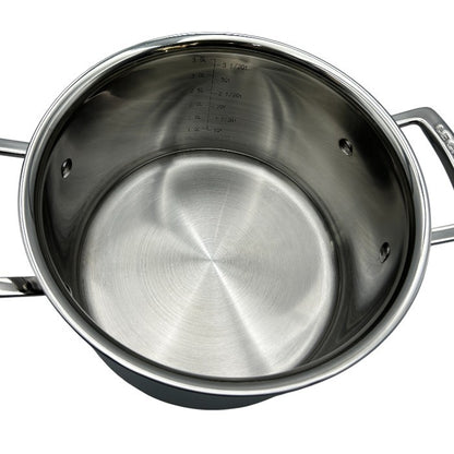 LE CREUSET ル・クルーゼ 4.0L 20cm 両手 鍋 ステンレス 調理器具 料理 IH 直火 キッチンツール 中古 W４