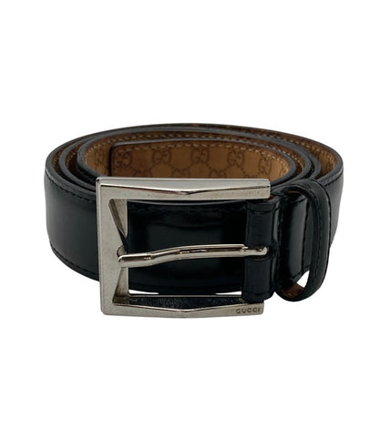 GUCCI グッチ レザー バックルベルト 90cm メンズ 223901 中古 D4