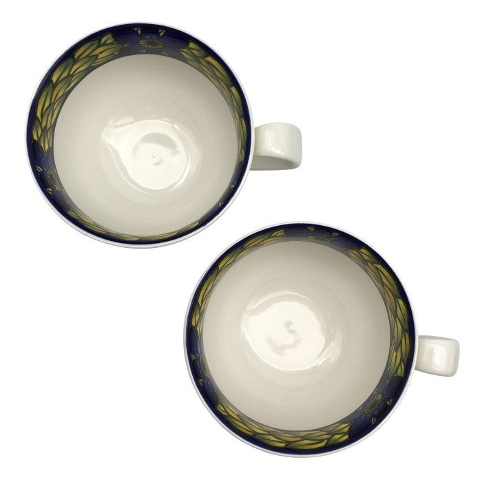 ロイヤルコペンハーゲン ブルーフェザン カップ/ソーサー/プレート セット ペア モーニングセット Blue Pheasant 羽模様 中古 T1