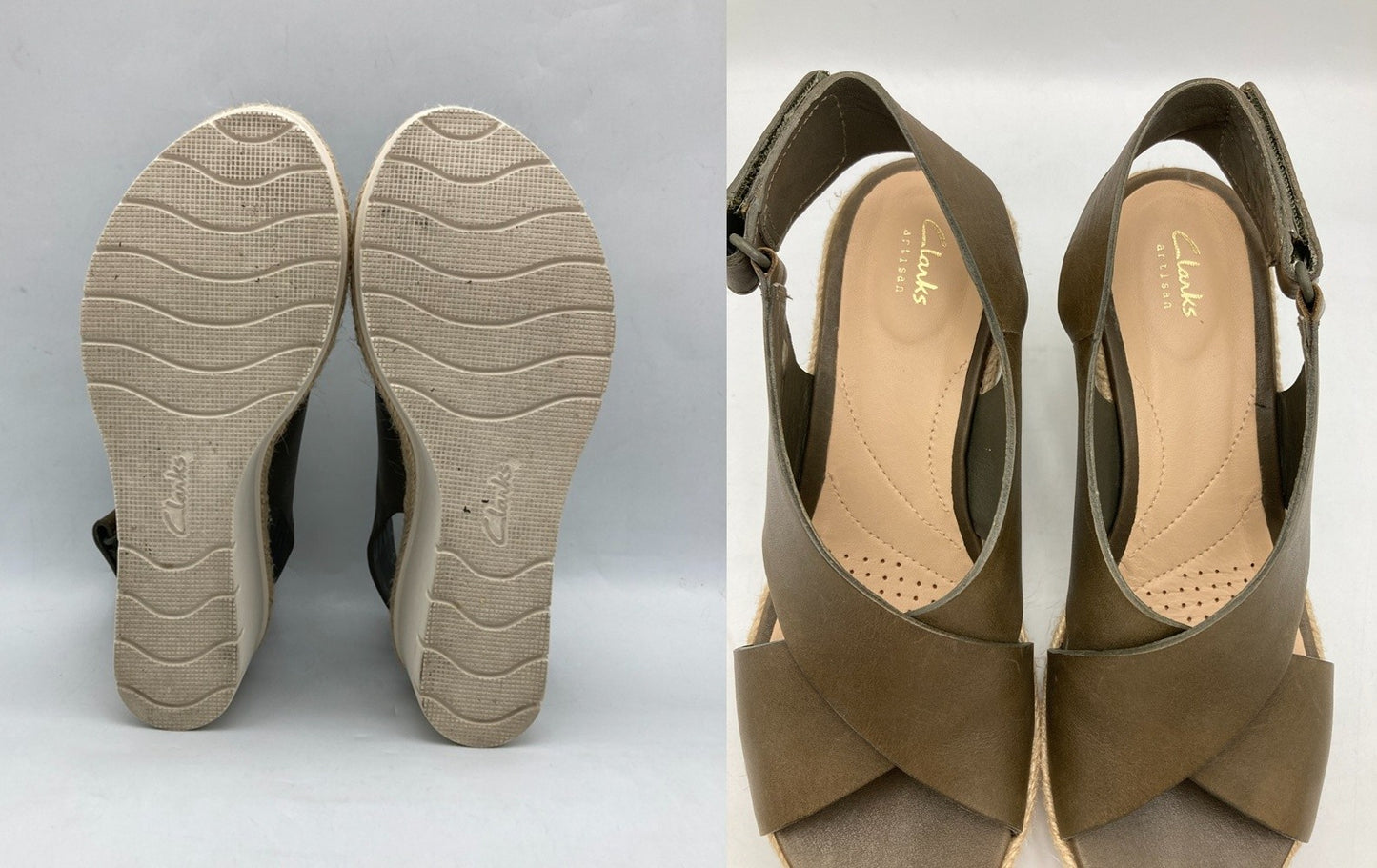 Clarks クラークス パームグロウ ウェッジソール サンダル サイズ22cm レディース 中古 D4