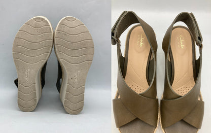 Clarks クラークス パームグロウ ウェッジソール サンダル サイズ22cm レディース 中古 D4